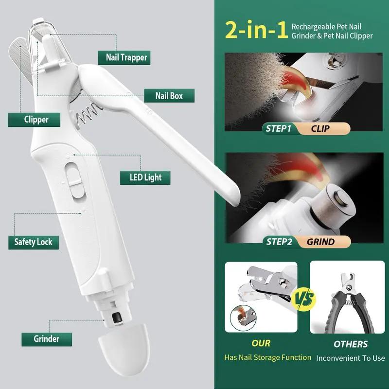2-in-1 Pet Nail Clipper Kivori