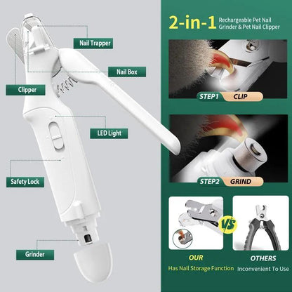 2-in-1 Pet Nail Clipper Kivori