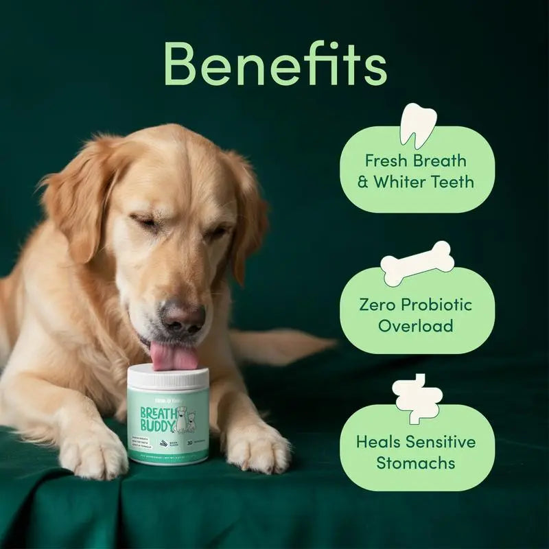 Breath Buddy™ Dog Dental Powder for Fresh Breath & Clean Teeth Kivori