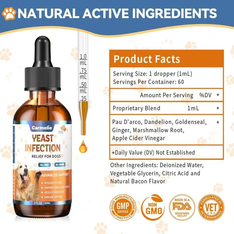 Dog Ear & Skin Relief Drops - Bacon Flavor 60ml Kivori