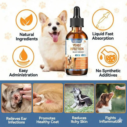 Dog Ear & Skin Relief Drops - Bacon Flavor 60ml Kivori