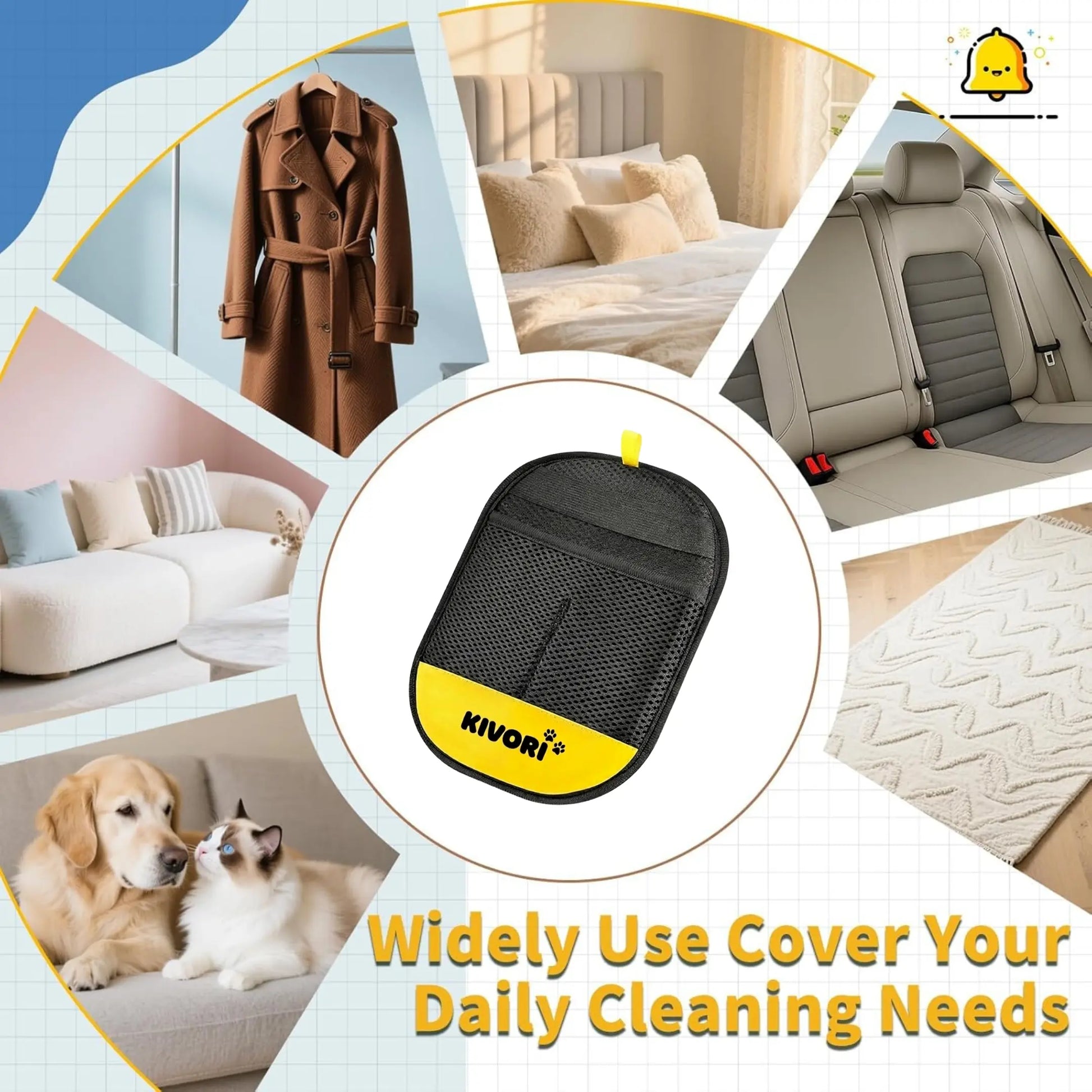 Pet Hair Removal Gloves™ NEW and Improved Kivori